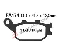 FA174 PASTIGLIE ORGANICHE ARAMID POSTERIORI EBC SUZUKI SV 650 S 2003-2011