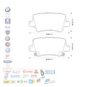 PASTIGLIE FRENO POSTERIORI HONDA CIVIC VIII HATCHBACK IX 1.4 1.8 2.2 51403