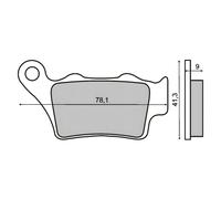 Pastiglie freno posteriori RMS per Honda CB 500 S 1999>