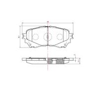 Pastiglie Freno PP1213NP GDB3580 2572501 153804 223260 GHY9-3328Z-C KBP4570