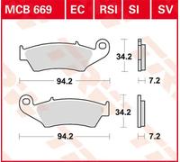 Pastiglie freno Race offroad sinterizzate serie Rsi Trw Mcb669rsi
