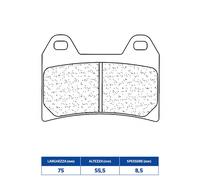 PASTIGLIE FRENO RACING ANTERIORE RAKES per DUCATI 848 / S 848 2008-2010