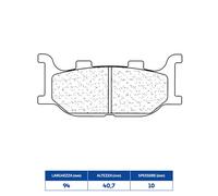 PASTIGLIE FRENO RACING ANTERIORE CL BRAKES per LINHAI LH T Monarch 125 2006-2007