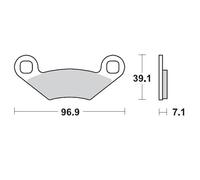 097011 BRAKE PAD ATV SINTER PRO RACING POLARIS SPORTSMAN 500 HO (CARB) 4X4 2008