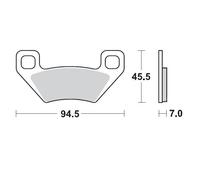 097211 PASTIGLIE FRENO RACING ATV ARCTIC CAT H2 1000 EFI 4X4 MUDPRO LTD 2013