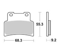 PASTIGLIE FRENO SBS 844 DC CARBON APRILIA SHIVER (RA000 RAC00 RAE00 RAG00) 750