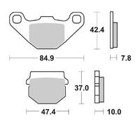 PASTIGLIE FRENO SBS 102 HF PEUGEOT VIVACITY 100 2005