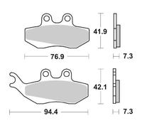 PASTIGLIE FRENO SBS 120 CT PIAGGIO SKIPPER ST 150 2000 2002