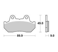 PASTIGLIE FRENO SBS 127HF per HONDA CN Helix/Spazio 250 1990-1999