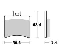 PASTIGLIE FRENO POST. SBS SINTER APRILIA LEONARDO 250/300 152MS