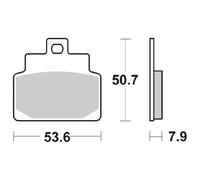 Sbs P153-ms Sintered Brake Pads Oro