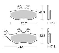 Pastiglie Freno Anteriore SBS 168HF Derbi EN 50 Senda R DRD Racing E2 2005>2008