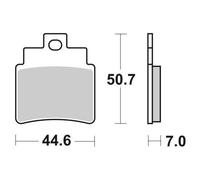 PASTIGLIE FRENO SBS 171HF SET 4 PZ per KYMCO Grand Dink 250 2001-2006