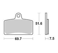 Pasticca Freno SBS p189-ms Moto Motore Ricambi Ciclomotore Accessori