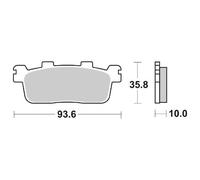 Sbs Scooter Hi-tech 195ms Sintered Brake Pads Oro