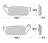 PASTIGLIE FRENO SBS 212 MS KYMCO MYROAD 700 2011 2015