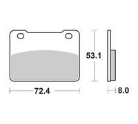 PASTIGLIE FRENO SBS 215HF per SYM Maxsym I / E4 / E5 400 2011-2020