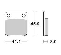 PASTIGLIE FRENO SBS 536 HF YAMAHA YFZ BANSHEE 350 1990 2006