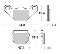PASTIGLIE FRENO SBS 544 HF BOMBARDIER-CAN AM RALLY 200 2003 2006