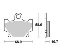 PASTIGLIE FRENO SBS 550 HF YAMAHA XV VIRAGO ROUTE 66 250 1988 1990