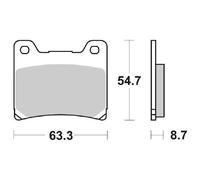 Pastiglie freno SBS 555HF YAMAHA TZR FZ XS RD FZR XJ VIRAGO V MAX XZV