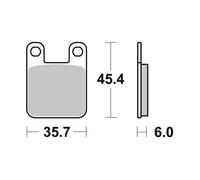 SBS Mobile Pastiglie freno 559SI sinterizzate in carbonio per Peugeot Ludix 14 Elegance 50 2004-2013