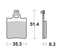 Pastiglie freno SBS 574HF Tuareg Runner Lesmo Aletta Oro Excalibur