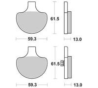 PASTIGLIE FRENO SBS 579 H.HF HARLEY DAVIDSON FXDC DYNA GLIDE CUSTOM 1340 1992