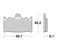 PASTIGLIE FRENO SBS 631 HF KAWASAKI ZX6R NINJA (ZX600F1 F2 F3 G1 G2 J1P J2P) 600