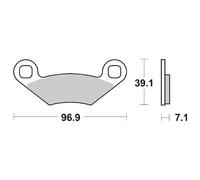 Pasticca Freno SBS p642-ats Moto Motore Ricambi Ciclomotore Accessori