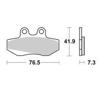 PASTIGLIE FRENO SBS 652 HF DERBI SENDA SM DRD RACING (SR2A2B) 50 2004 2005