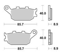 657HF Pastiglie Freno Posteriori SBS Ceramic per YAMAHA MT-07 700 ABS dal 2014 >