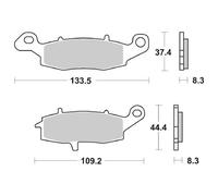 PASTIGLIE FRENO SBS 704 HF SUZUKI VLR C R INTRUDER 1800 2008 2011