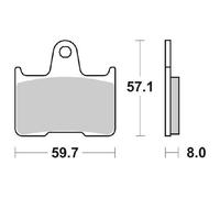 PASTIGLIE FRENO SBS 715LS per HARLEY D XLC Sportster Custom 1200 2014-2020