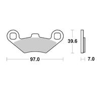 PASTIGLIE FRENO SBS 716 ATS POLARIS 4X4 250 1993