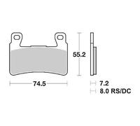 PASTIGLIE FRENO ANTERIORE RACING SBS 734 DC DUAL CARBON HONDA CB AC AD 1100 2013