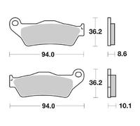 PASTIGLIE FRENO SBS 742 HF BMW R NINE T (K21) 1200 2014 2018