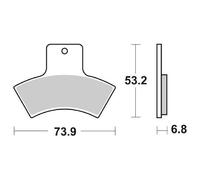 PASTIGLIE FRENO SBS 755 ATS POLARIS SPORTSMAN 2X4 500 2001 2002