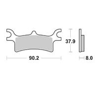 COPPIA PASTIGLIE SINTERIZZATE FRENO POSTERIORE POLARIS MAGNUM 2X4 4X4 330 500