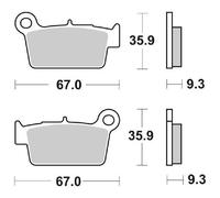 Pastiglie freno posteriori SBS 790 CS YAMAHA YZF 250 450 4T 2007 2008 YZ-F
