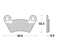 Pasticca Freno SBS p800-ats Moto Motore Ricambi Ciclomotore Accessori