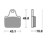 PASTIGLIE FRENO SBS 805DS2 SET 4 PZ per PVM 4 Pastiglie 0 2000-2000