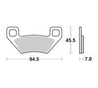 PASTIGLIE FRENO SBS 822ATS per ARCTIC CAT Thundercat 1000 2010-2010