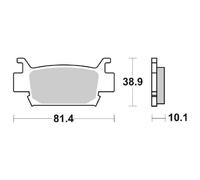 Pasticca Freno SBS p829-si Moto Motore Ricambi Ciclomotore Accessori