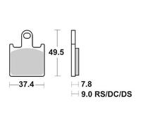 PASTIGLIE FRENO SBS 838DS-1 SET 4 PZ per KAWASAKI Z R ABS 750 2011-2012