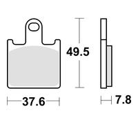PASTIGLIE FRENO SBS 838RST SET 4 PZ per KAWASAKI Z R 750 2011-2012