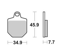 PASTIGLIE FRENO SBS 843RSI SET 4 PZ per KTM SMR 4T 560 2006-2007