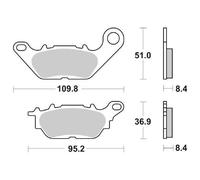 PASTIGLIE FRENO SBS 858 HF YAMAHA XC VITY 125 2008 2013