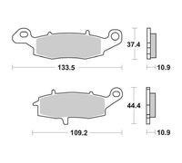 PASTIGLIE FRENO SBS 886 HF SUZUKI VLR C R INTRUDER 1800 2008 2011