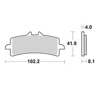 901DS-1 - PASTIGLIE FRENO ANTERIORE RACING SBS